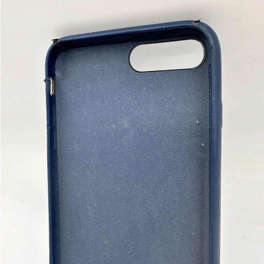 Apple iPhone 7 Plus 8 Plus Leather Case Midnight Blue Genuine Leather Vintage 33